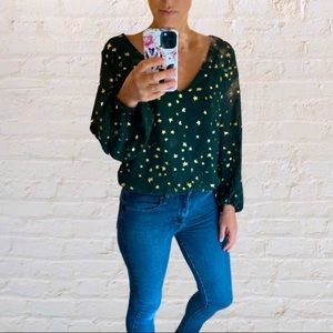 Buddy Love metallic star print bodysuit